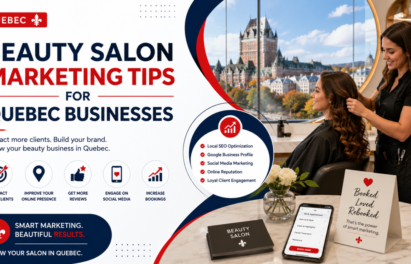 Beauty Salon Marketing Tips for Quebec Businesses DMLimnk Blog Banner