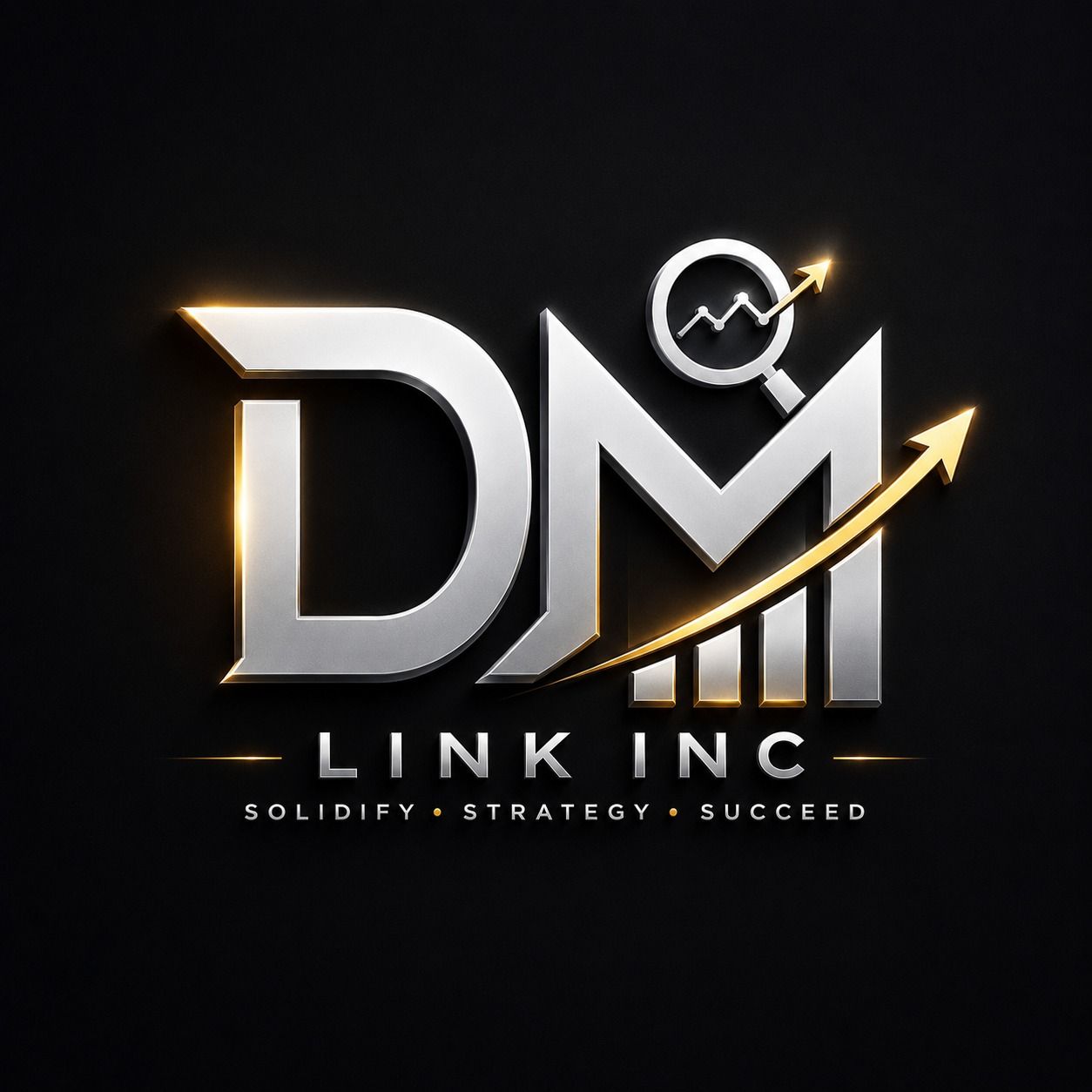 The DM Link logo – Top Digital marketing services – Solidify, Strategy, Succeed